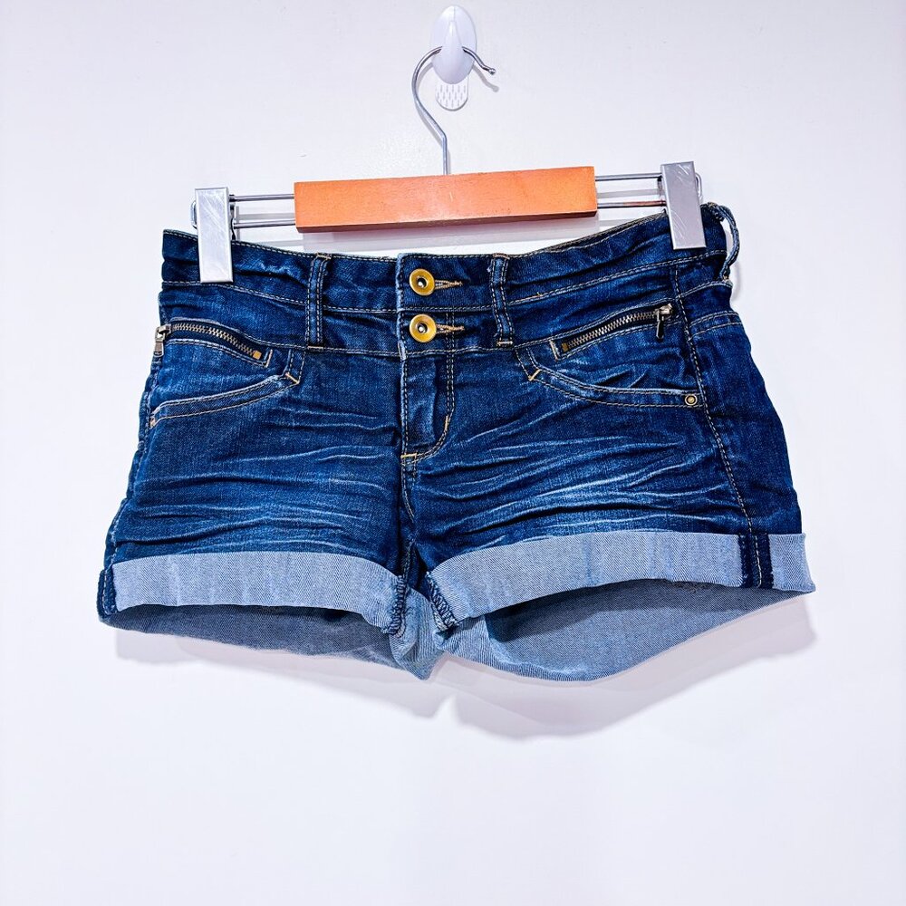 DYNAMITE Dark blue low-rise denim mini shorts | Casual‎ summer | Size 24